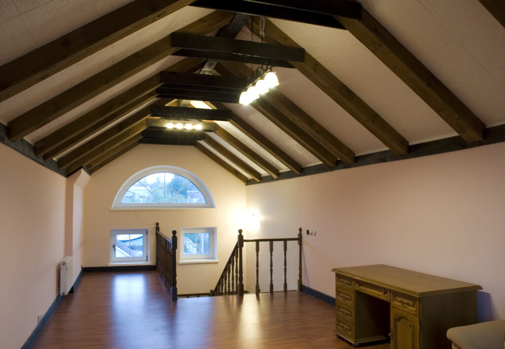Clean attic interior