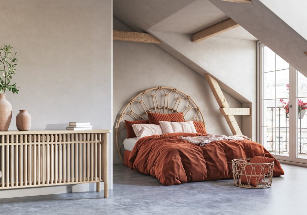 cozy bedroom in attic