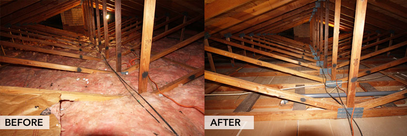insulation removal before and after