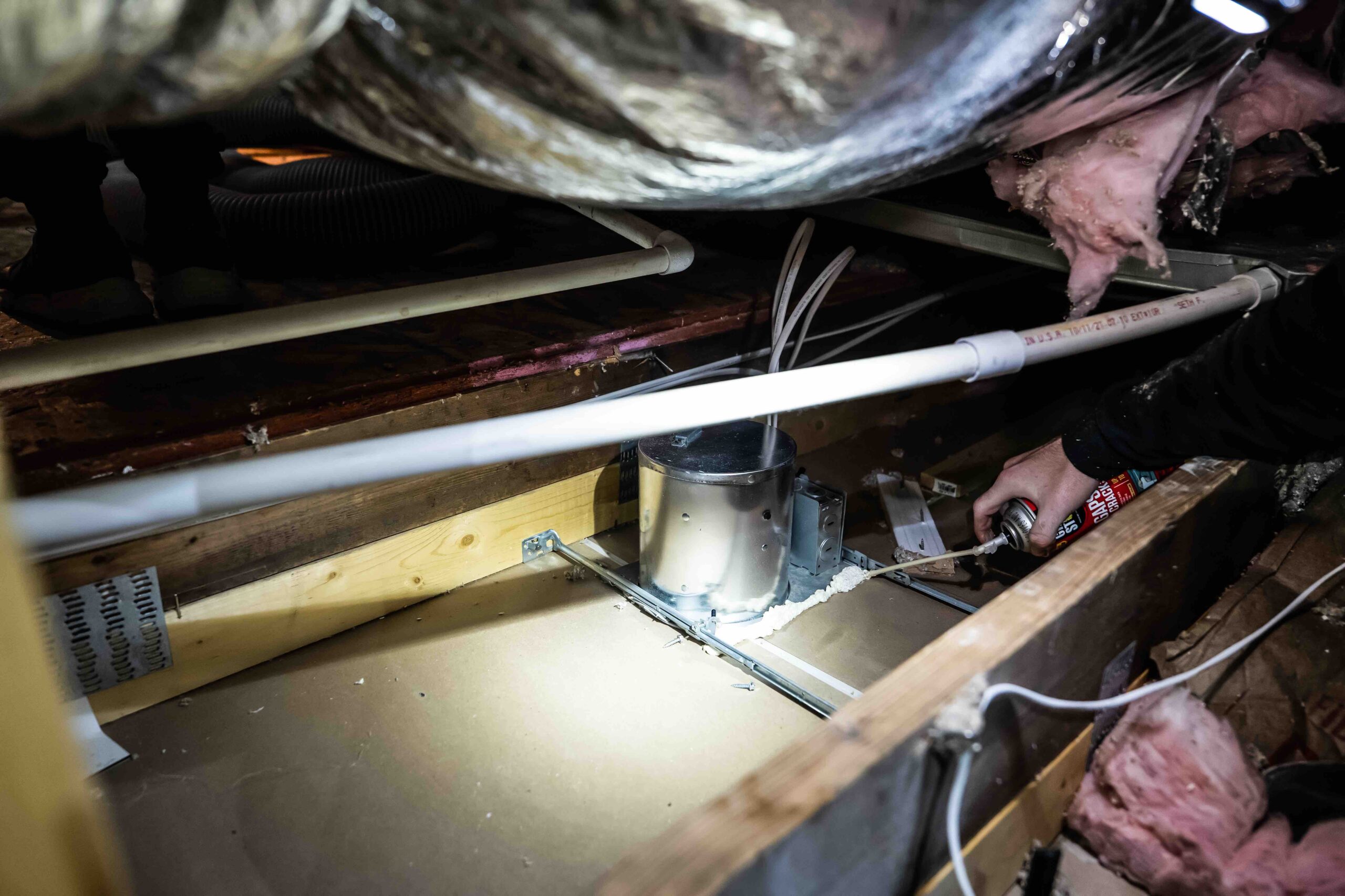 cleaning attic